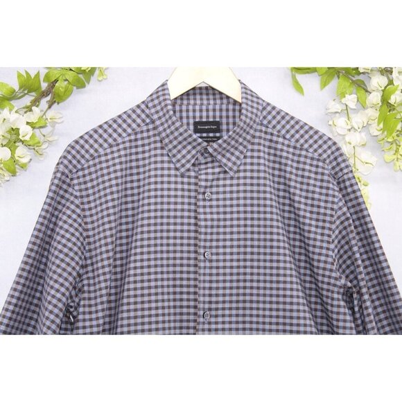 Ermenegildo Zegna Men's Long Sleeve Shirt Multicolor Check Button Up Sz XL - Picture 3 of 6